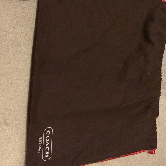 this is a real coach purse, tan with red and snake skin - Picture 4 of 8